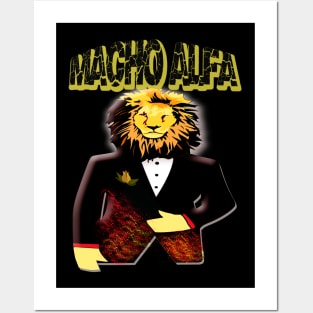 Tiger Macho Alfa Funny Desing Full color Posters and Art